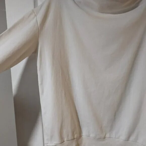 COS | Draped Neck Sweatshirt in White - Picture 6 of 11